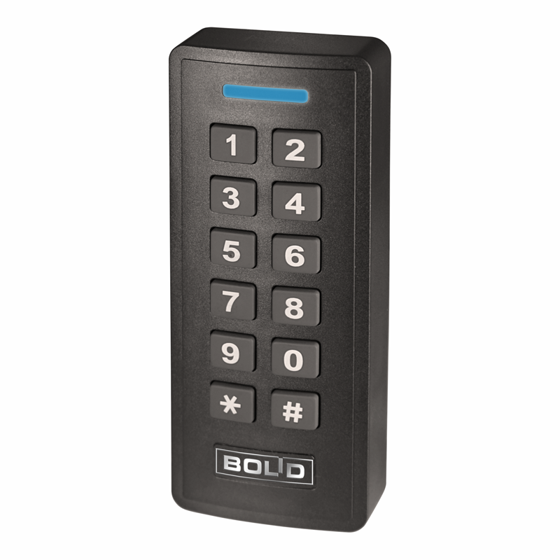 ProxyKey-4M - Считыватель клавиатурный и проксимити карт  Mifare. Интерфейсы для карт - Wiegand-26 и Wiegand-44, для клавиатуры - Wiegand-4 и Wiegand-8 или эмуляция кода карты. Накладной