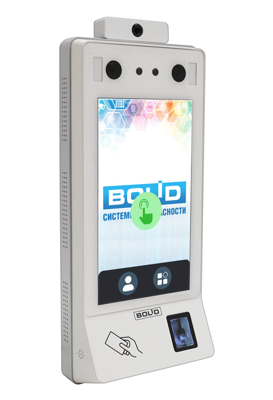 С2000-BIOAccess-SF10T - Считыватель с контроллером по лицу, по пальцам и проксимити картам стандарта EM-Marin. Распознавание защитной маски. Измерение температуры тела.