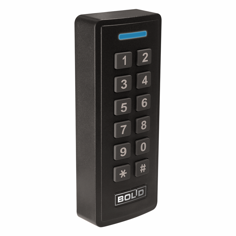 ProxyKey-4M - Считыватель клавиатурный и проксимити карт  Mifare. Интерфейсы для карт - Wiegand-26 и Wiegand-44, для клавиатуры - Wiegand-4 и Wiegand-8 или эмуляция кода карты. Накладной